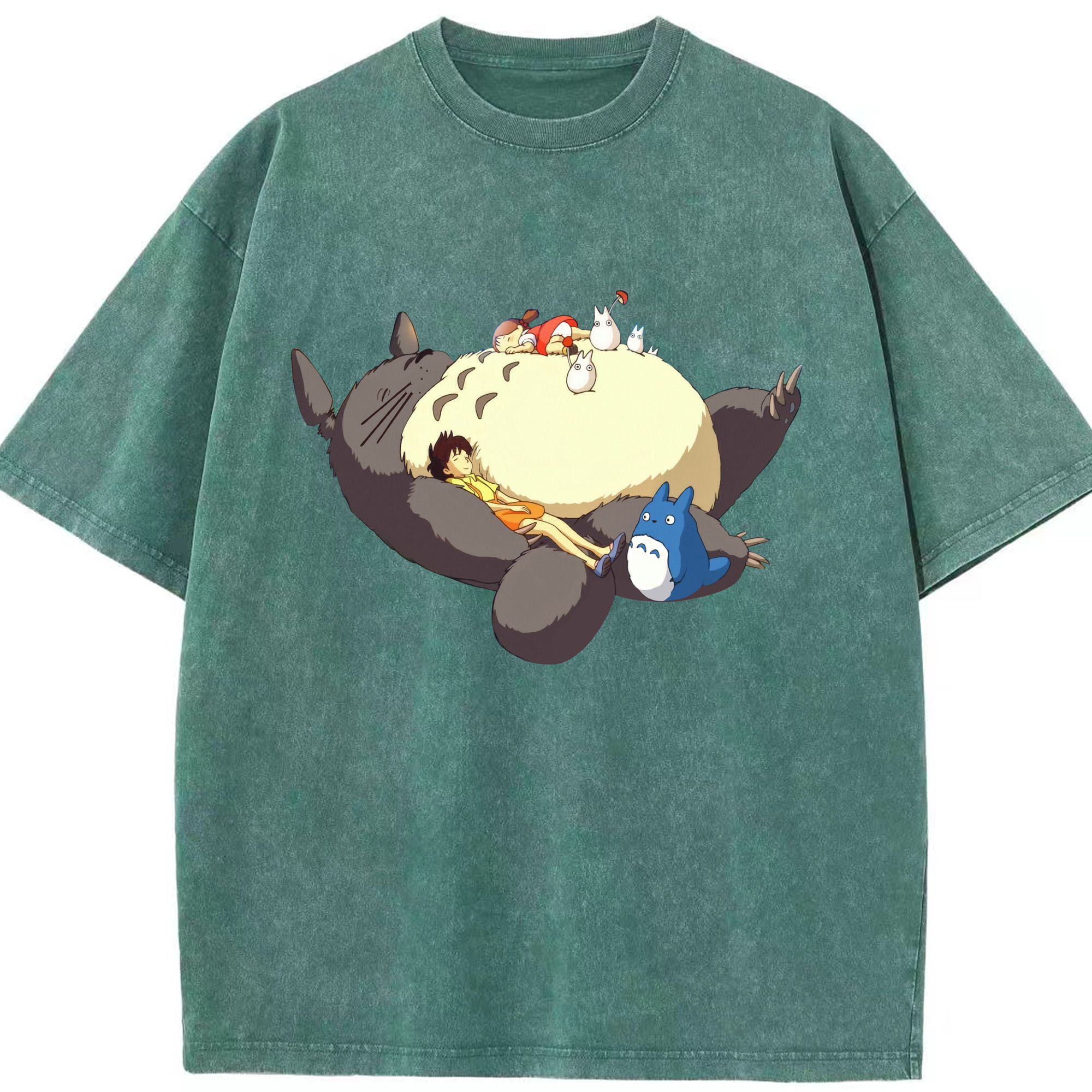 （画像用） となりのトトロ 草壁メイ 草壁サツキ My Neighbor Totoro Satsuki Kusakabe Mei Kusakabe 綿100% ヴィンテージ風 半袖Tシャツ（フロントプリント）